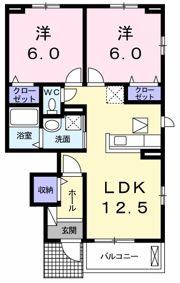 レジデンス コンフォート Aの間取り画像