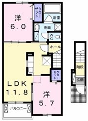レジデンス コンフォート Bの間取り画像