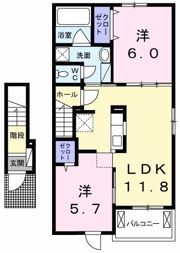 レジデンス コンフォート Bの間取り画像