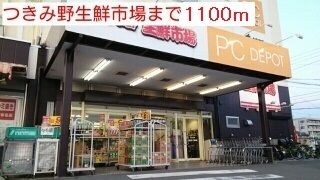 近くのつきみ野生鮮市場まで1,100m（徒歩14分）