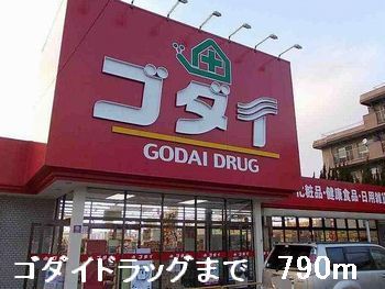 近くのゴダイドラッグまで790m(徒歩10分)