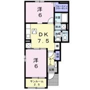 ブライト ヒル Aの間取り画像