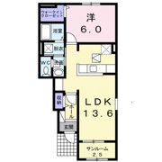 ゆりの木・ⅡBの間取り画像