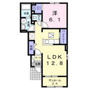 ヴィラ アモリス Bの間取り画像