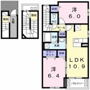 ウィステリア Bの間取り画像