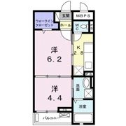 クレメントウエストクルメの間取り画像