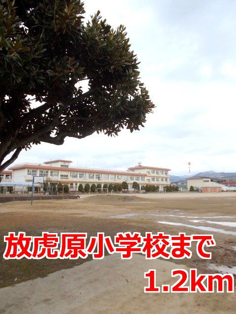 近くの放虎原小学校まで1,200m（徒歩15分）