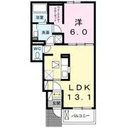 クラール吉野川 Bの間取り画像
