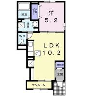 ペイサージュⅤの間取り画像