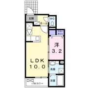 レインボー國府 Aの間取り画像