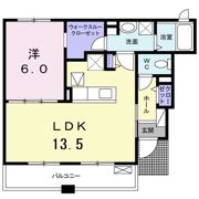 レインボー國府 Dの間取り画像