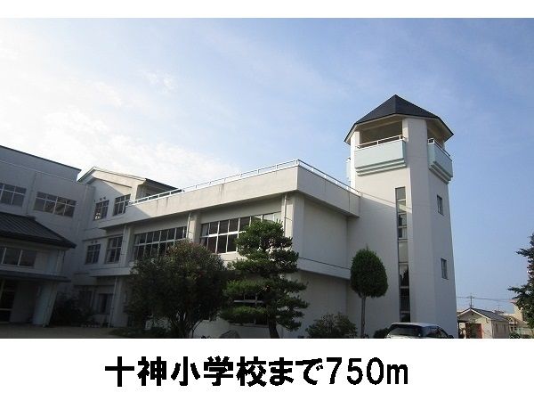 近くの十神小学校まで750m(徒歩10分)
