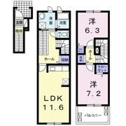 レインボー ローズ Ⅰの間取り画像