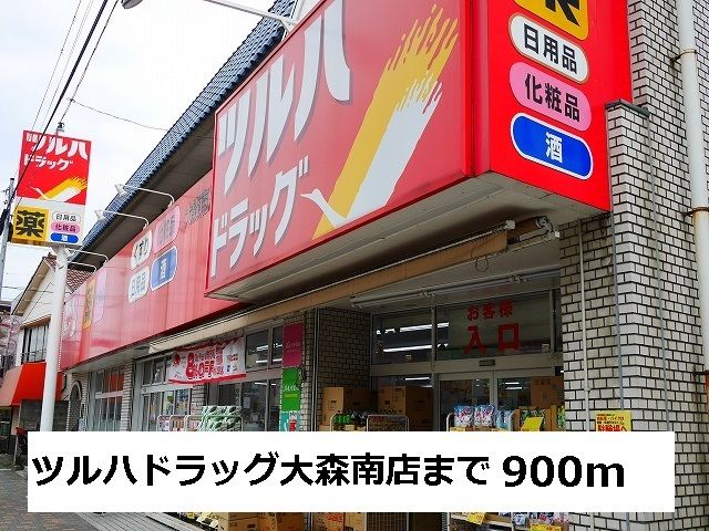 近くのツルハドラッグ大森南店まで900m(徒歩12分)
