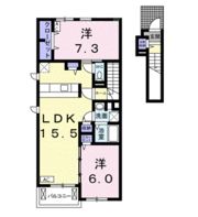 コンフォート下奈良 Ⅰの間取り画像
