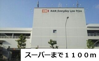 近くのスーパーまで1,100m（徒歩14分）