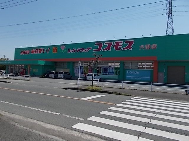 近くのコスモス六田店まで550m(徒歩7分)