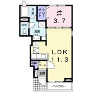 グリーンビレッジ原Bの間取り画像