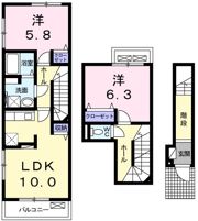 アンジュ東原Ⅰの間取り画像