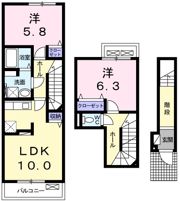 アンジュ東原Ⅰの間取り画像