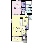 ビアーチュ・未来 Bの間取り画像