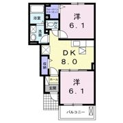 グランビア Bの間取り画像
