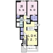 アジュール岩出の間取り画像