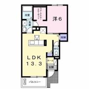 カーサ グリシーナ 球場前 Ⅱの間取り画像