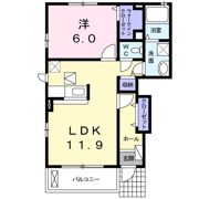 はみんぐ プリュネの間取り画像