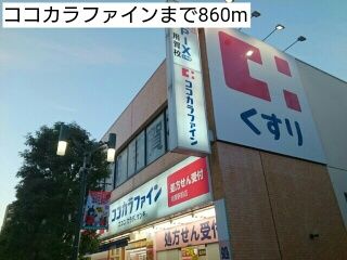 近くのココカラファインまで860m(徒歩11分)
