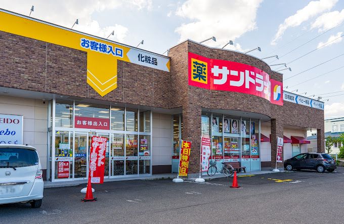 近くのサンドラッグ北野４条まで800m（徒歩10分）
