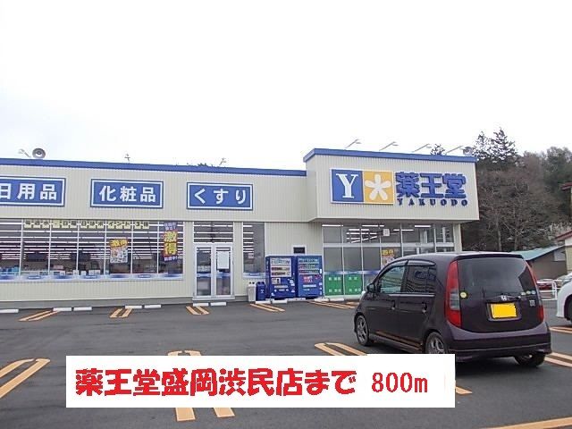 近くの薬王堂盛岡渋民店まで800m(徒歩10分)