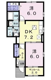 ヴィラ・ウィンド Aの間取り画像