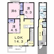 エンテラス池内 Bの間取り画像