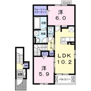 オーロラ高山 Aの間取り画像