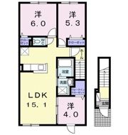 east two 愛国の間取り画像