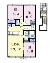 メゾン五稜郭 1番館の間取り画像