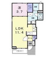 アンジュ ブリリアンAの間取り画像