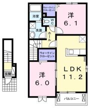 ヴィラーリエージュAの間取り画像