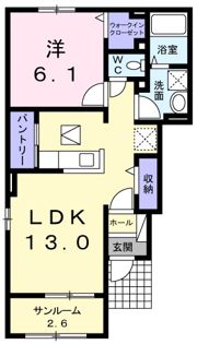 ヴィラーリエージュBの間取り画像