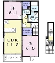 ヴィラーリエージュBの間取り画像