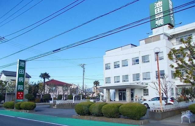 近くの池田病院まで600m（徒歩8分）