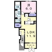 リエット ヴィラ ヤマキドの間取り画像