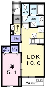 メゾン八王子 Ⅰの間取り画像