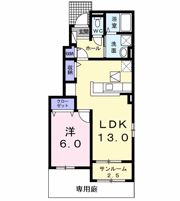 オアシス11 Bの間取り画像