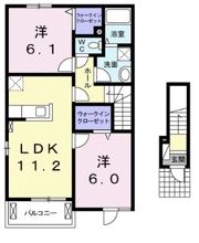 プルメリア．イサBの間取り画像