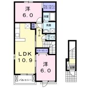 フローラ Bの間取り画像