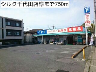 近くのドラッグストアまで750m（徒歩10分）