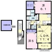 レインボーパレスⅠの間取り画像