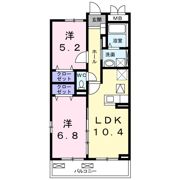 カトル アンソレイエの間取り画像
